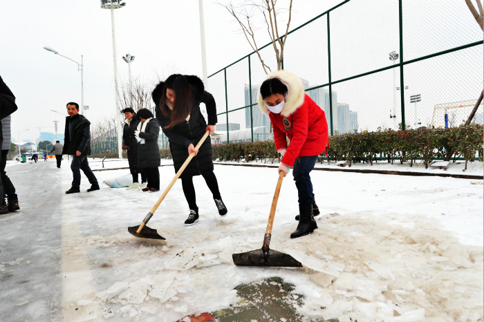 一場雪，體育中心美得不要不要的</br>但最美的風景還是他們(圖9)